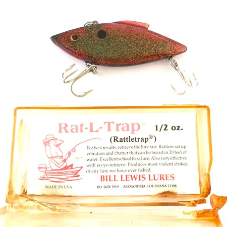 Bill Lewis Rat-L-Trap Ratelplug, Red Green Glitter, 14g, Ratel, #4793