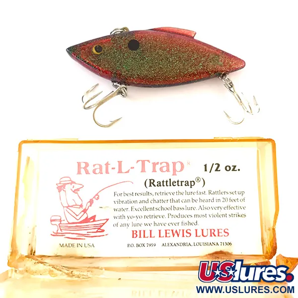Bill Lewis Rat-L-Trap Ratelplug, Red Green Glitter, 14g, Ratel, #4793