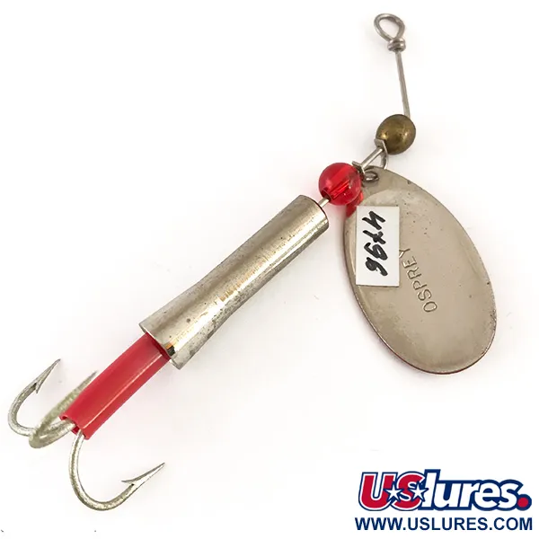 Dardevle Osprey Notangle Spinner, Rood/Wit/Nikkel, 9g, #4796