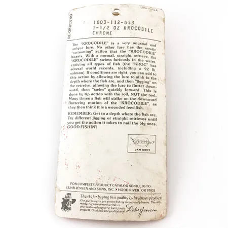 Luhr Jensen Krocodile Die #5 Lepel, Nikkel, 42g, #4933