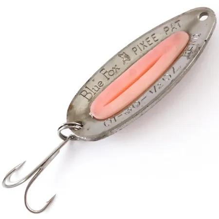 Blue Fox Pixee Lepel, Gehamerd nikkel/Roze, 14g, Zalmeitjes, #4840