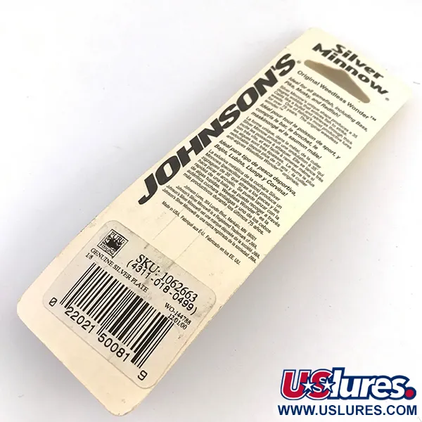 Weedless Johnson Silver Minnow Lepel, Verzilverd, 7g, Wierloos, #4859