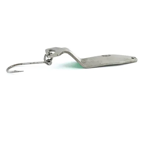 Shasta Humdinger Lepel, Nikkel/Groene Glitter, 11g, Enkele Haak, #4871