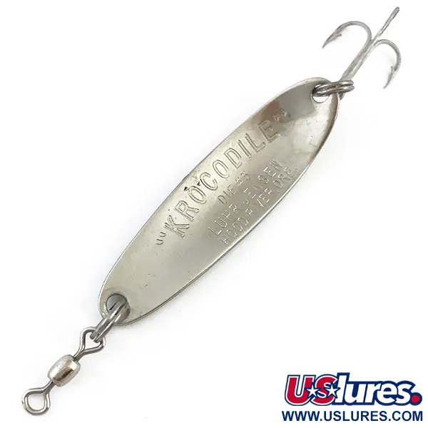 Luhr Jensen Krocodile Die #3 Lepel, Geel/Groen, 10g, Schubben, #4905