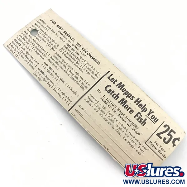 Mepps Aglia 0 Spinner, Goud, 2,5g, Vintage, #4921