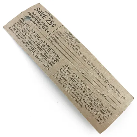 Mepps Aglia 1 Spinner, Rood/Wit/Goud, 3.5g, Vintage Verpakking, #4922