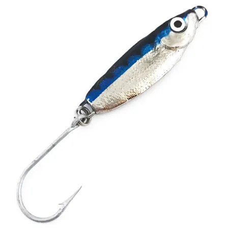 Luhr Jensen Crippled Herring Jig, Zilver / Blauw, 14g, #4945
