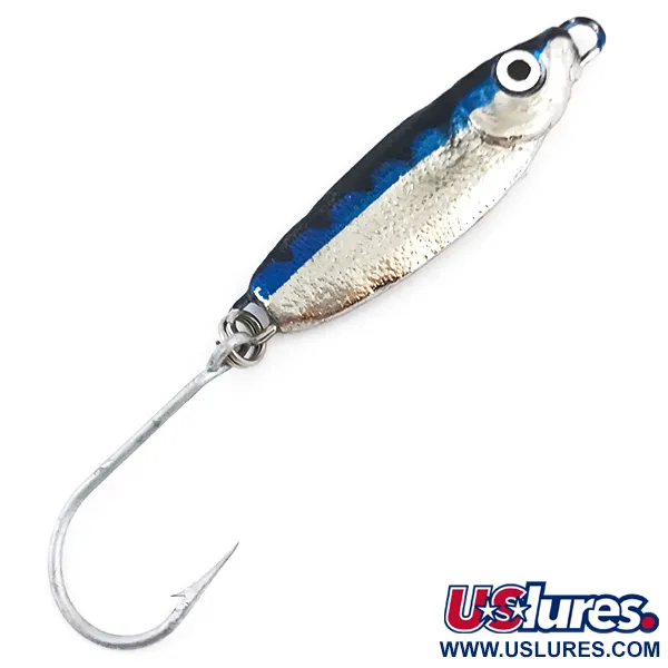 Luhr Jensen Crippled Herring Jig, Zilver / Blauw, 14g, #4945