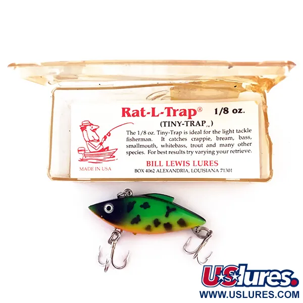 Bill Lewis Tiny-Trap Lipless Crankbait, Fire Tiger, 5.5g, Zinkend, #4952