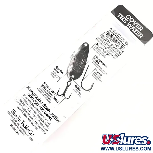 Blue Fox Rattlin Pixee Lepel, Nikkel / Lichtgroen, 14g, Ratel, #4957