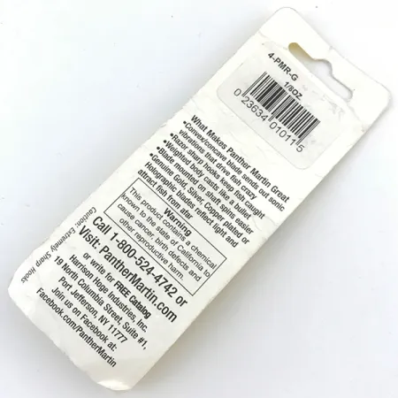 Panther Martin 4 Spinner, Goud, 4g, Sonische trillingen, #4997