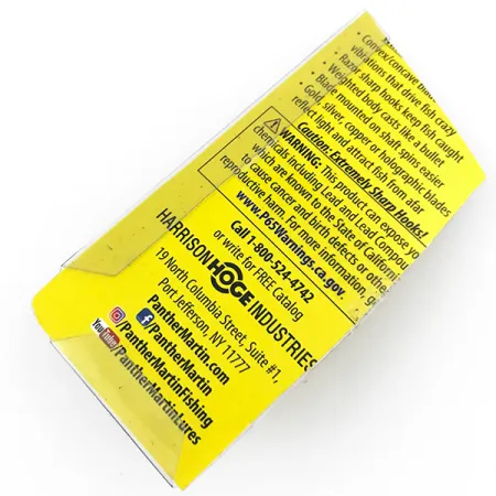 Panther Martin 6 Spinner, Zilver / Blauw, 6g, Directe rotatie, #4998