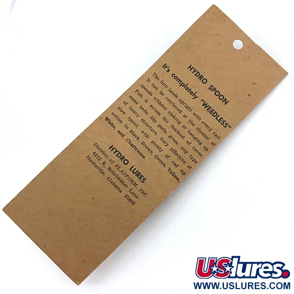 Hydro Lures Weedless Hydro Spoon Weedless Lepel, Zwart/Groen/Geel, 14g, #5489