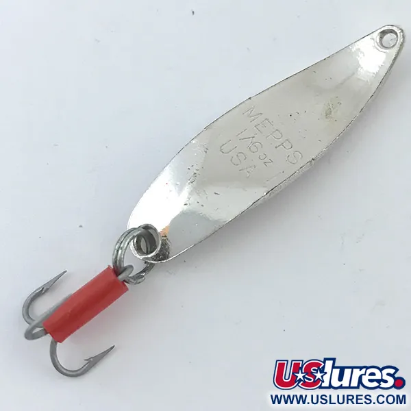 Mepps Syclops 00 Lepel, Zilver / Rood, 4.5g, S-vorm, #5038