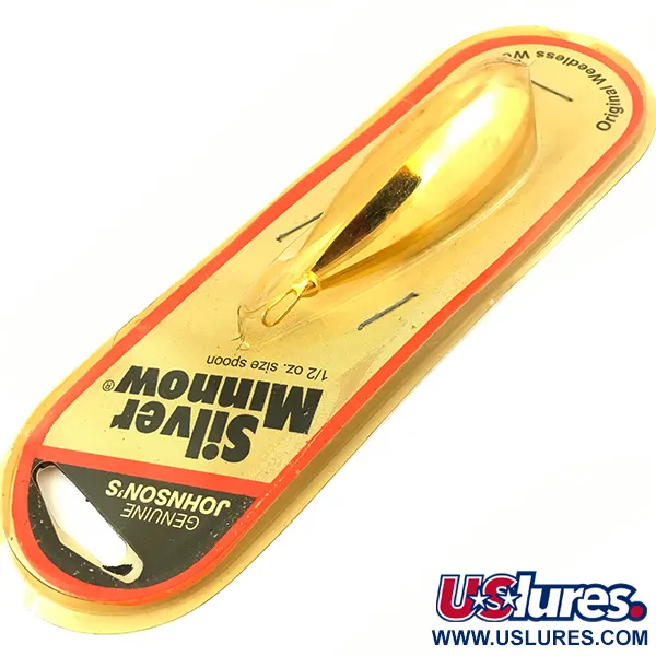 Johnson Weedless Silver Minnow Lepel, Goud, 14g, Wierloos, #5046