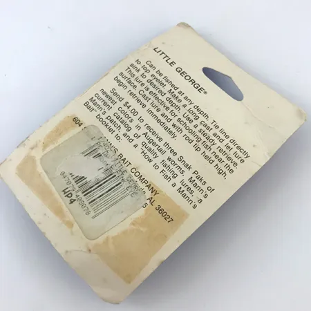 Mann's Bait Little George Tailspinner, Wit/Gehamerd Nikkel, 14g, #5053