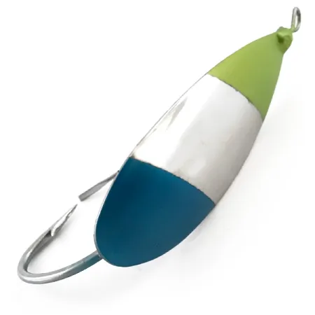 Weedless Johnson Silver Minnow Lepel, Nikkel/Blauw/Groen, 12g, #5078