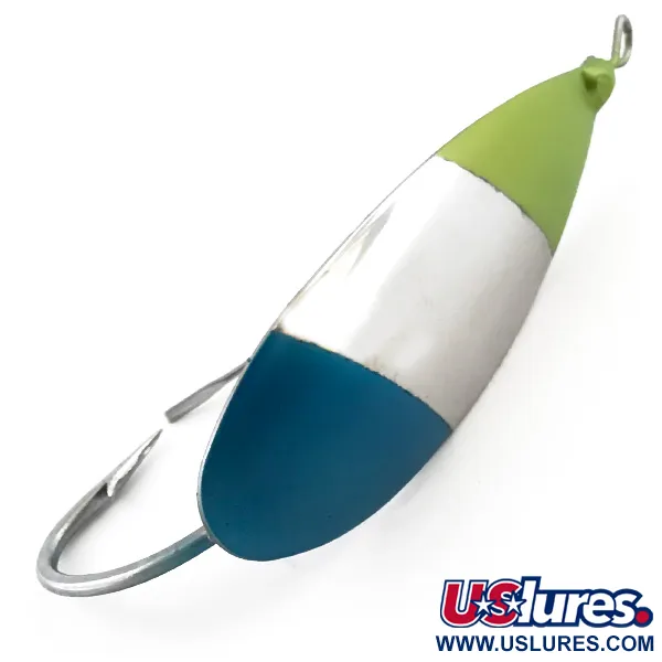Weedless Johnson Silver Minnow Lepel, Nikkel/Blauw/Groen, 12g, #5078