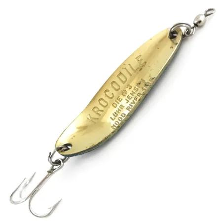 Luhr Jensen Krocodile Die #3 UV Lepel, Fire Tiger/Goud, 14g, #5085