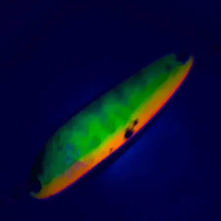 Luhr Jensen Krocodile Die #3 UV Lepel, Fire Tiger/Goud, 14g, #5085