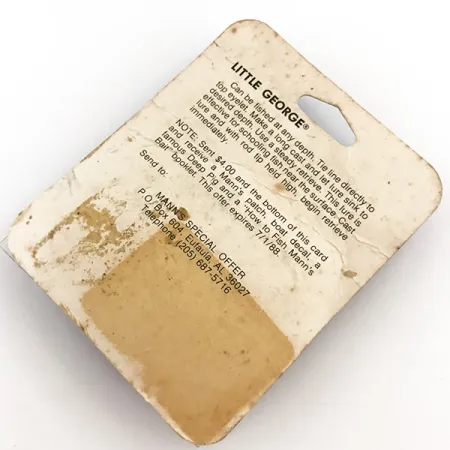 Mann's Bait Little George Tailspinner, Wit/Nikkel, 17g, Vintage, #5116