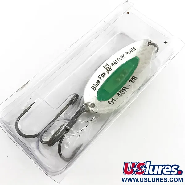 Blue Fox Rattlin Pixee Lepel, Rainbow Gold/Groen, 24g, Ratel, #5130