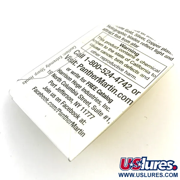 Panther Martin 2 Spinner, Goud, 2.5g, In-Line Ontwerp, #5169