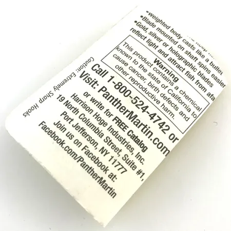 Panther Martin 4 Spinner, Zilver / Blauw, 4g, Directe Rotatie, #5171