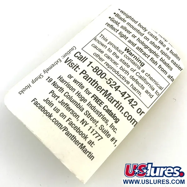 Panther Martin 4 Spinner, Zilver / Blauw, 4g, Directe Rotatie, #5171