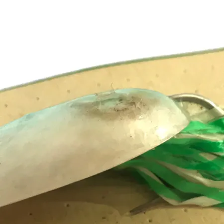 Hydro Lures Weedless Hydro Spoon UV Lepel, Wit/Groen, 14g, UV-Skirt #5197