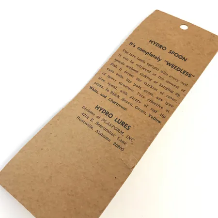 Hydro Lures Weedless Hydro Spoon UV Lepel, Wit/Groen, 14g, UV-Skirt #5197