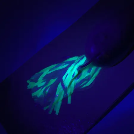 Hydro Lures Weedless Hydro Spoon UV Lepel, Wit/Groen, 14g, UV-Skirt #5197