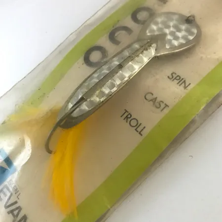 Glen Evans Weedless Loco Lepel, Nikkel/Hologram/Geel, 19g, #5200