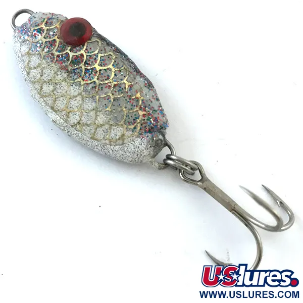 Bomber Slab Spoon Lepel, Wit / Rood / Goud, 18g, Vertical Jig, #5209