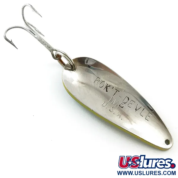 Dardevle Rok't Imp Lepel, Yellow / Green / Nickel, 21g, #5222