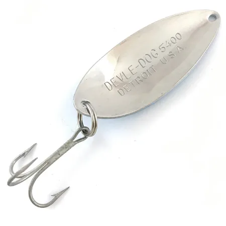 Dardevle Devle Dog 5400 Lepel, White/Blue/Nickel, 14g, Vintage, #5224