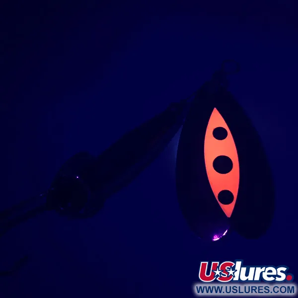Luhr Jensen Les Davis Bolo UV Spinner, Nikkel/Rood, 14g, UV, #5256