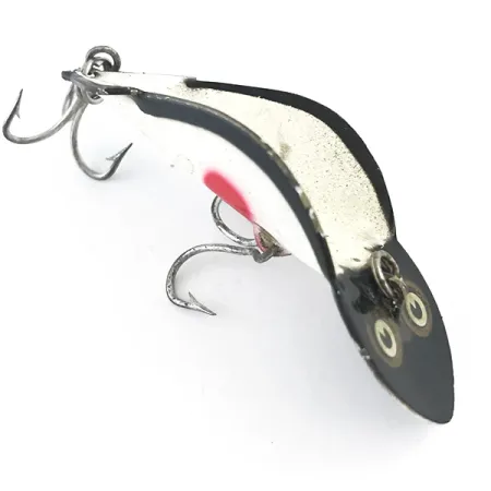 Buck Perry Spoonplug Lepel, Zwart/Wit/Rood, 7g, Vintage, #5298