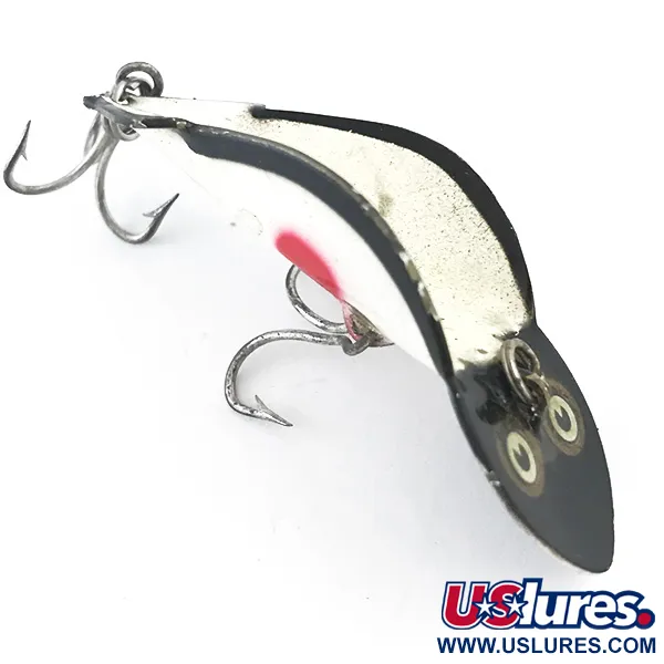 Buck Perry Spoonplug Lepel, Zwart/Wit/Rood, 7g, Vintage, #5298