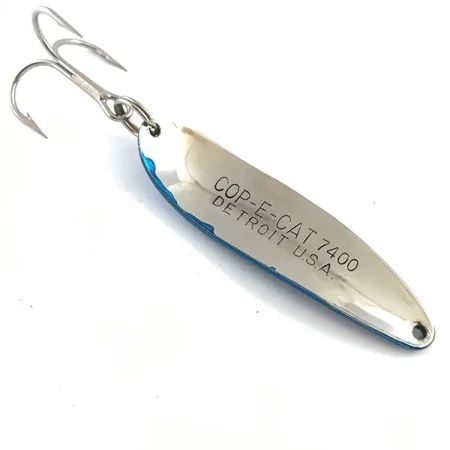 Dardevle Cop-E-Cat 7400 Lepel, Nikkel/Blauw, 14g, Gepolijst, #5304