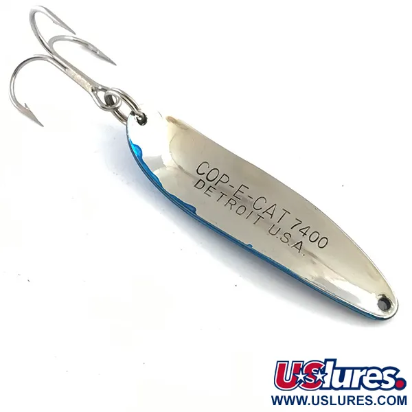 Dardevle Cop-E-Cat 7400 Lepel, Nikkel/Blauw, 14g, Gepolijst, #5304