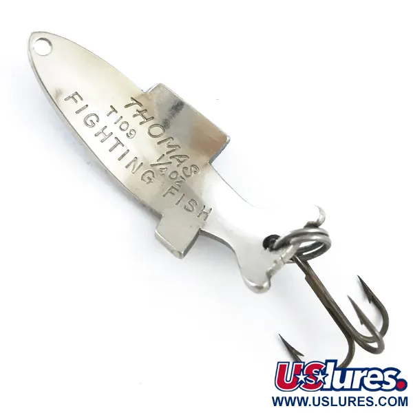 Thomas Fighting fish Lepel, Nikkel / Blauw, 7g, Schubbenpatroon, #5326