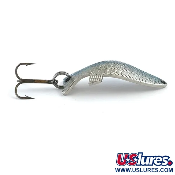 Thomas Fighting fish Lepel, Nikkel / Blauw, 7g, Schubbenpatroon, #5326