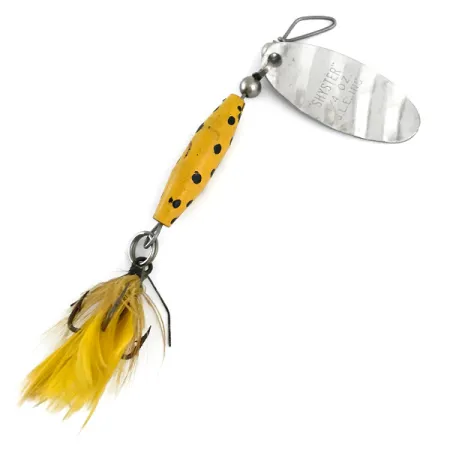 Glen Evans Shyster Spinner, Nikkel / Geel, 7g, Veren Dreg, #5382