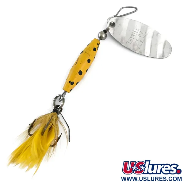 Glen Evans Shyster Spinner, Nikkel / Geel, 7g, Veren Dreg, #5382