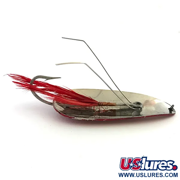 Eppinger Weedless Dardevlet Lepel, Rood/Wit/Nikkel, 19g, Anti-wier, #5407