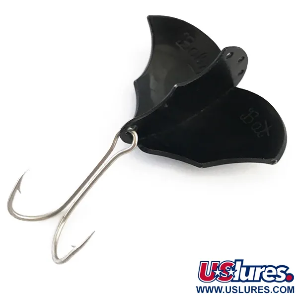 Prescott Spinner Baby Bat Lepel, Zwart, 14g, Metalen Vleugels, #5409