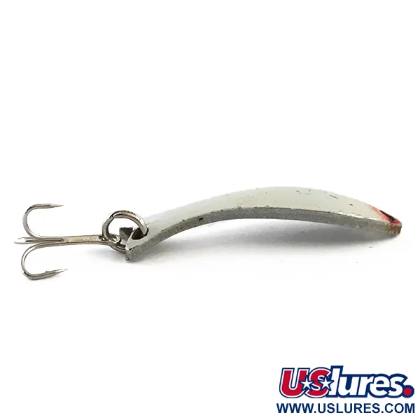 Acme Dervish Lepel, Rood/Wit/Nikkel, 7g, Vintage, #5413