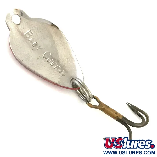 Acme Baby Cobra Lepel, Rood / Wit / Nikkel, 3g, Vintage, #5414