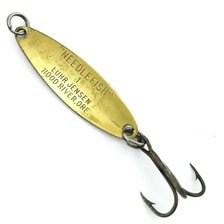 Luhr Jensen Needlefish 1 Lepel, Goud, 2g, Schubbenpatroon, #5490